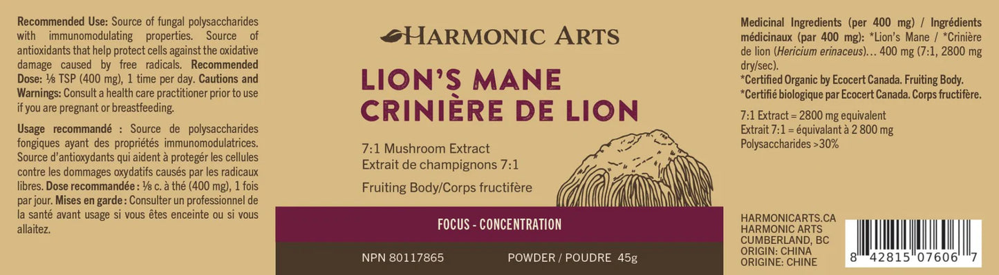 Lion's Mane Concentrated Mushroom Powder